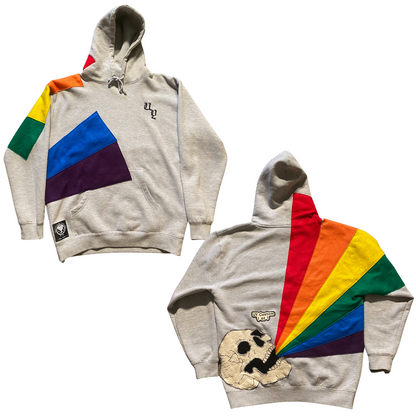 Unapologetic Youth Light Beams Large hoodie with graphic design, showcasing a comfortable, casual fit in soft fabric.