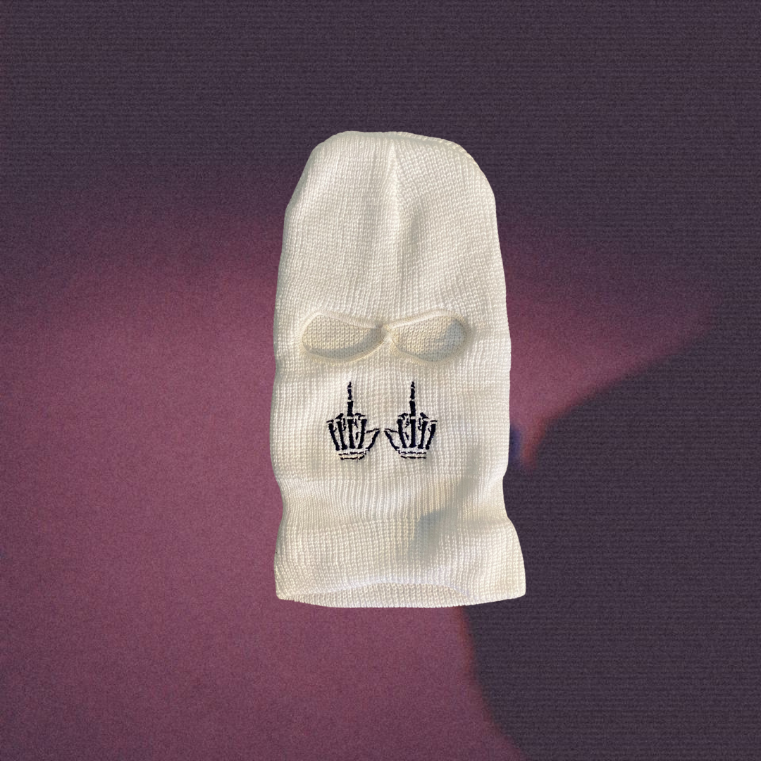 Unapologetic Youth Lick Hitter ski mask in black, featuring a snug fit and bold branding, designed for cold weather wear.