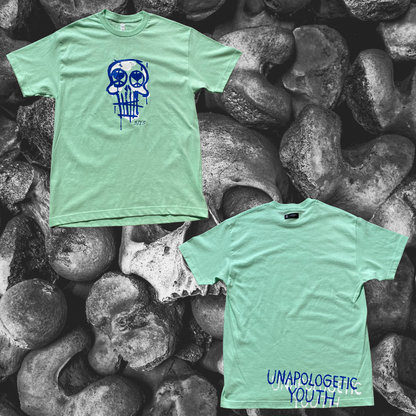 Large Unapologetic Youth T-shirt in black with bold graphic design, casual fit, and soft cotton fabric.
