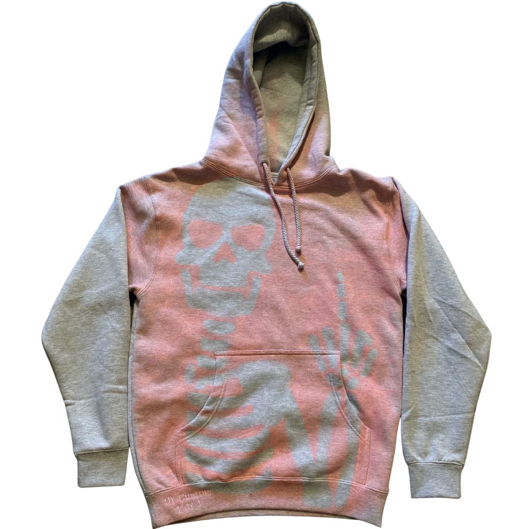 Unapologetic Youth To The Bone hoodie in small size, featuring a comfortable black hoodie with printed design.
