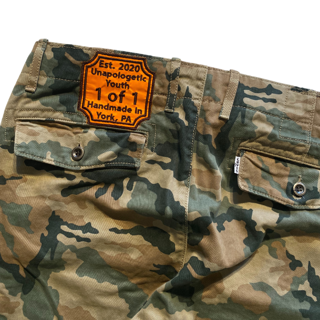 Unapologetic Youth To The Bone 32x30 denim jeans with distressed details and classic five-pocket design.