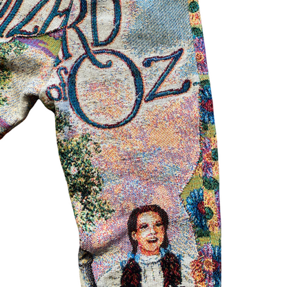 Unapologetic Youth Wonderful Wizard woven pants with colorful, intricate patterns and a comfortable fit, displayed on a hanger.