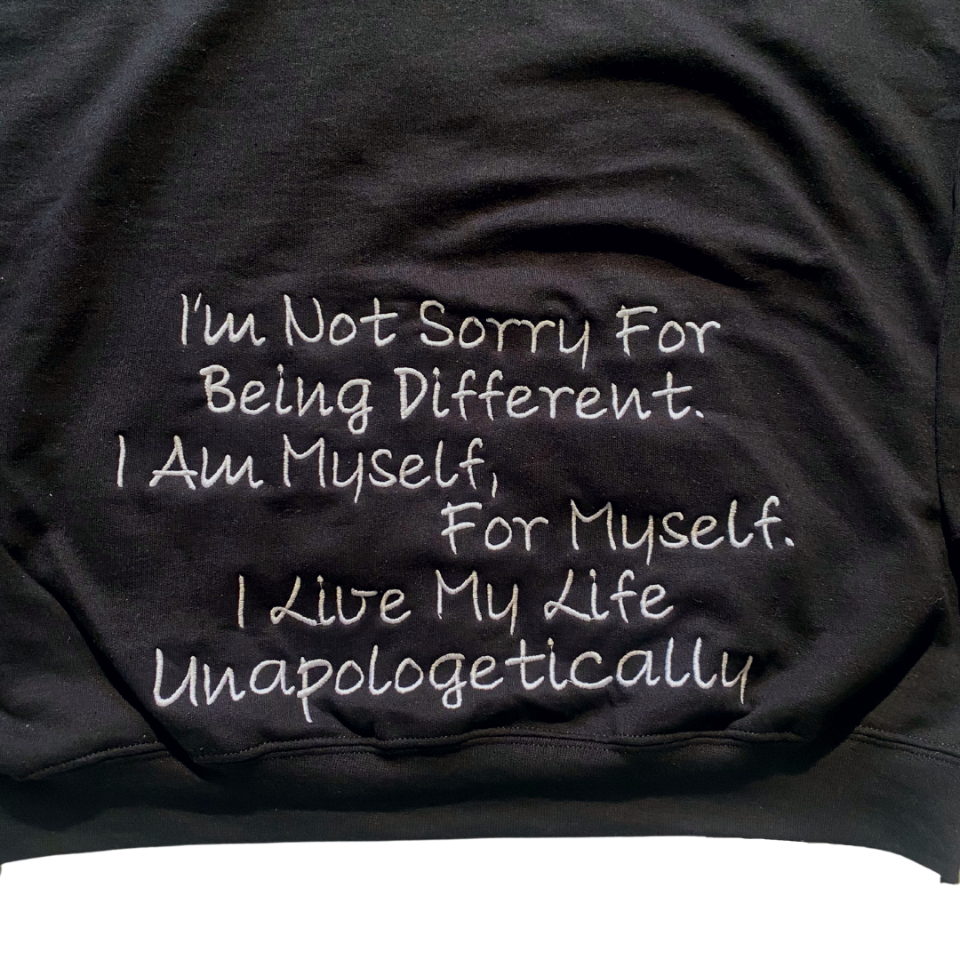 Unapologetic Youth Tarot Reader hoodie featuring a bold tarot-themed graphic on a comfortable black hoodie.