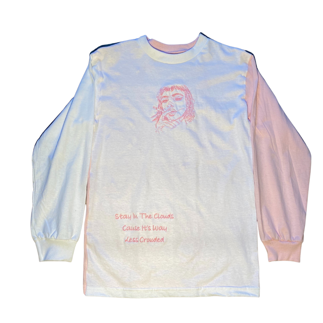 Long sleeve shirt from Unapologetic Youth with a relaxed fit and casual style, shown in a neutral color.