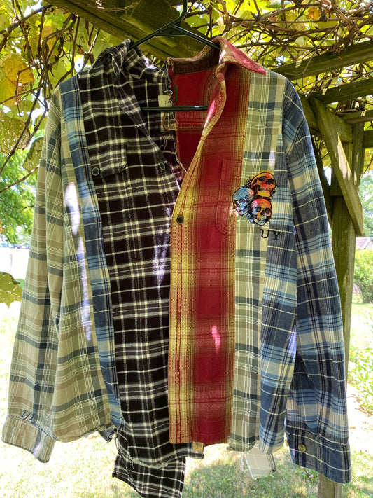Unapologetic Youth Mix N' Match flannel shirt with a stylish, casual design in soft, breathable fabric.