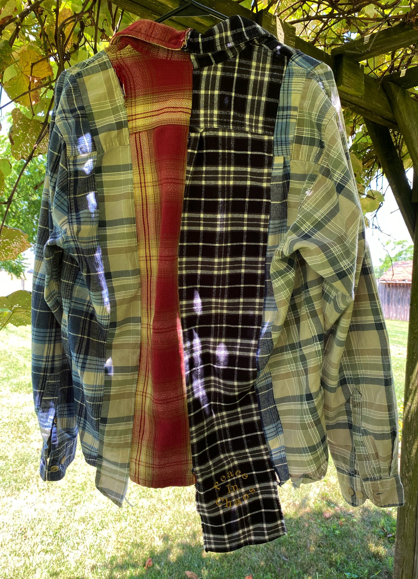 Unapologetic Youth Mix N' Match flannel shirt in vibrant plaid, featuring a relaxed fit and classic button-up design.