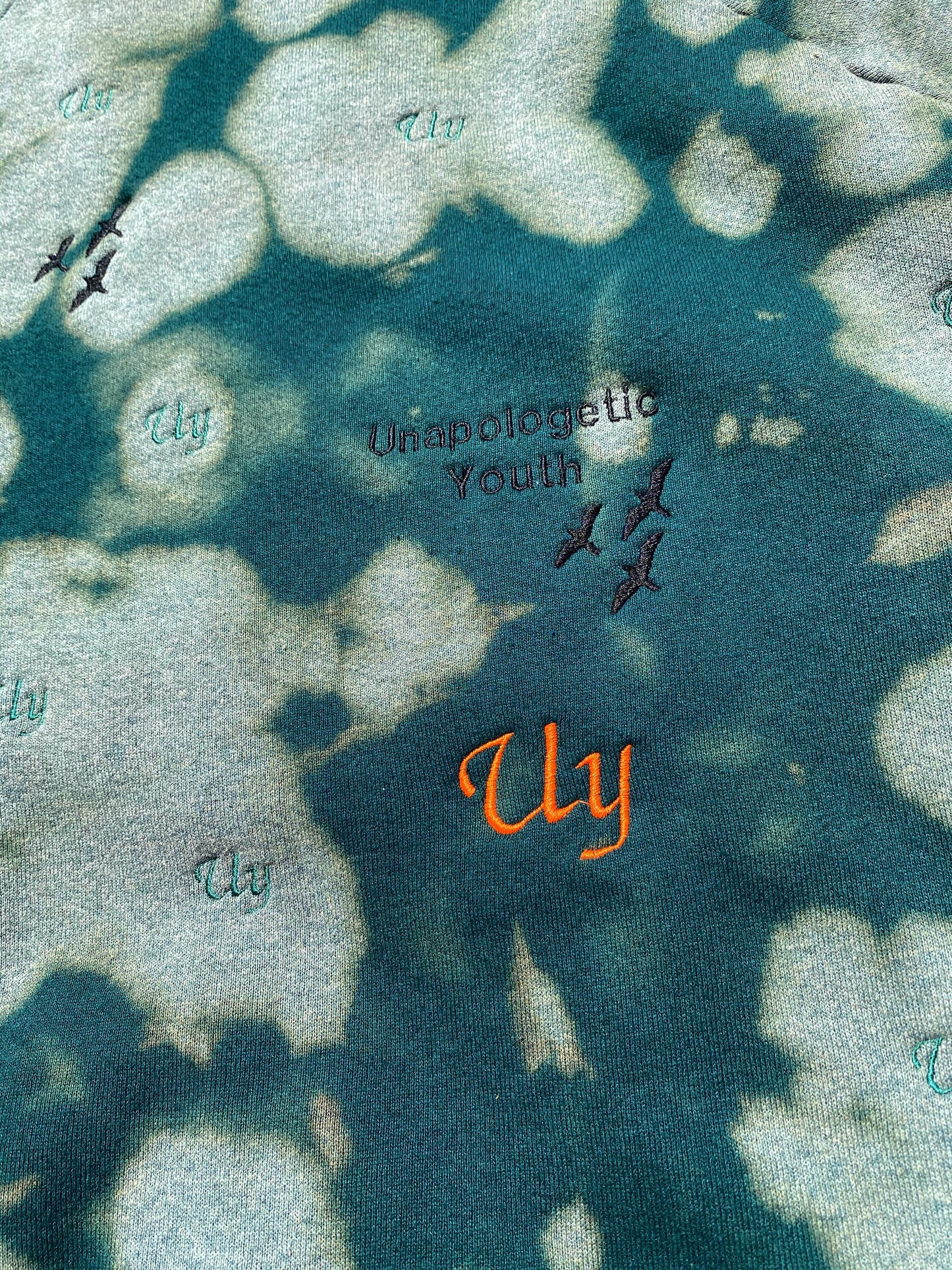 Unapologetic Youth Hunter crewneck sweatshirt in heather gray, featuring a relaxed fit and soft cotton fabric.