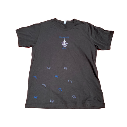 Black Ice T-Shirt by Unapologetic Youth featuring a sleek black design with white ice graphic on the front.