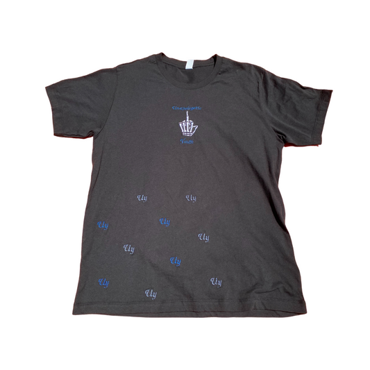 Black Ice T-Shirt by Unapologetic Youth featuring a sleek black design with white ice graphic on the front.