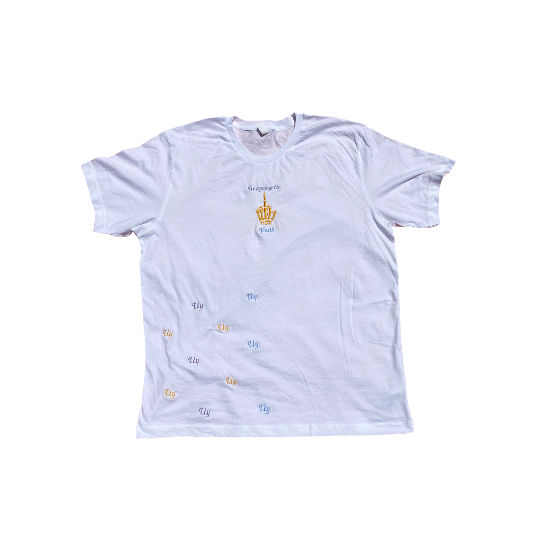 Unapologetic Youth Butterfly Effect T-Shirt with vibrant butterfly graphic on front, casual fit, black fabric, stylish and comfortable.