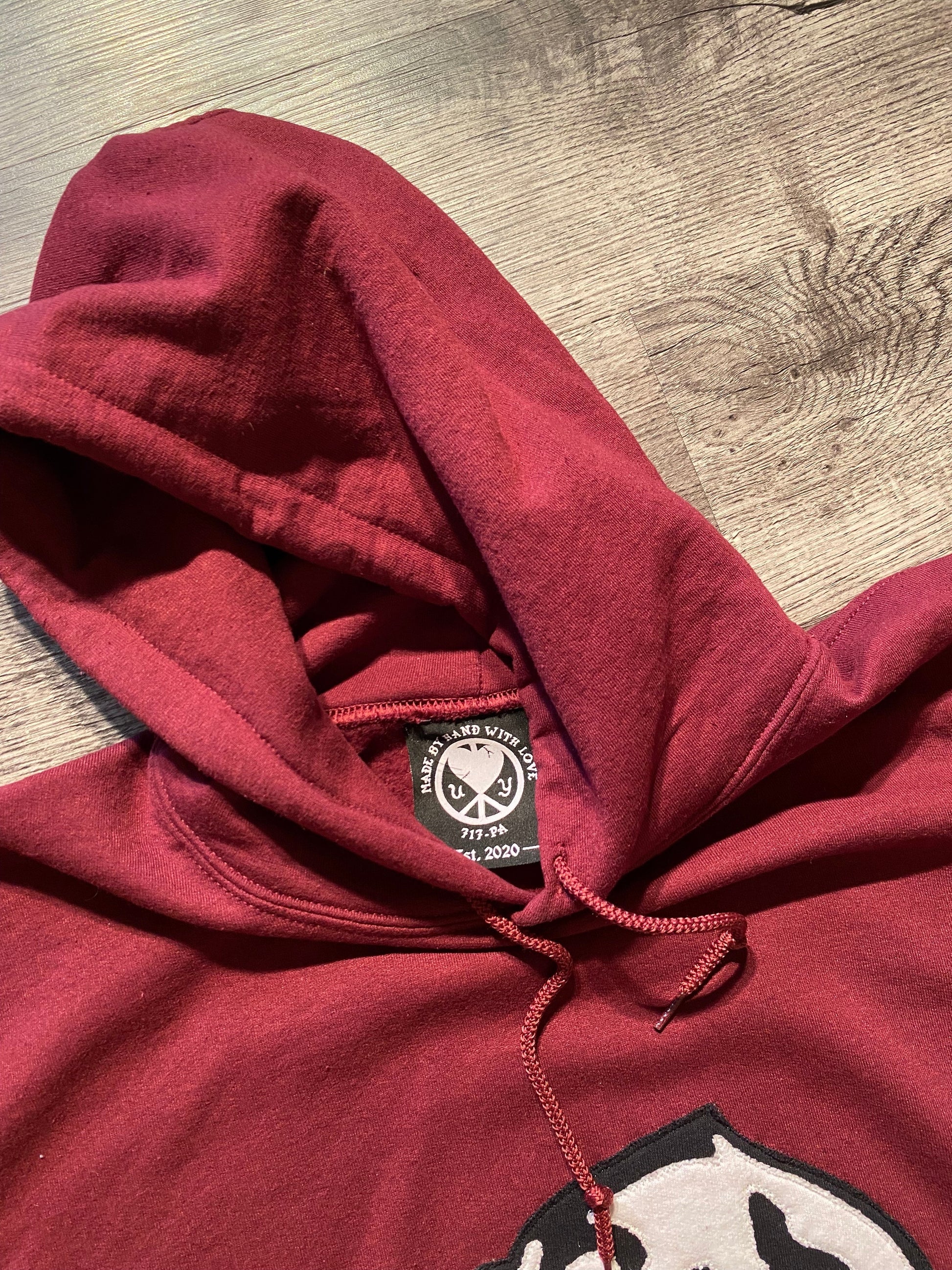 Unapologetic Youth State Of Ecstasy XL hoodie in black with graphic design, front view showing hood and logo details