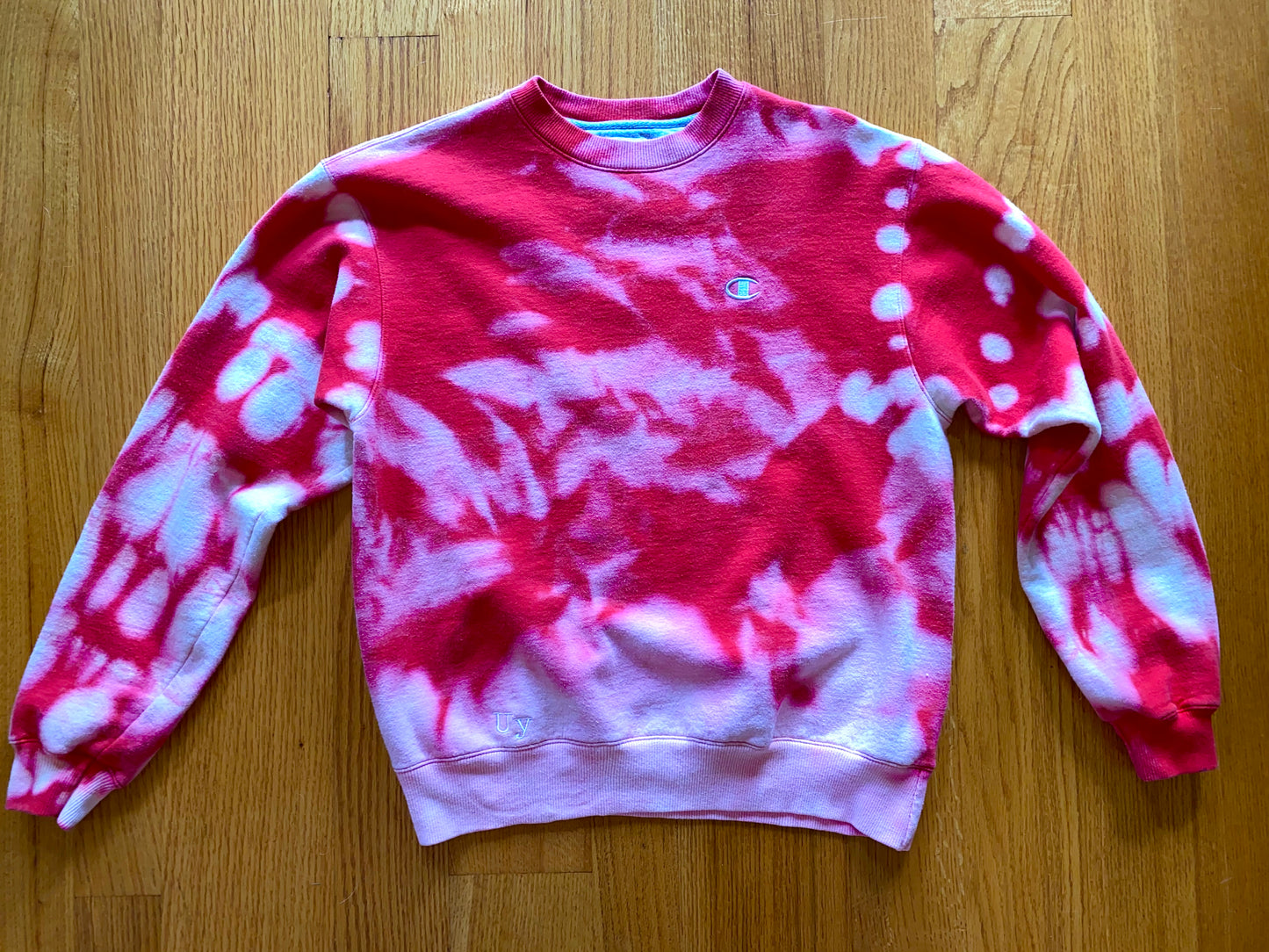 Unapologetic Youth x Champion crewneck sweatshirt with "A Piece For The Times" graphic, casual fit, and soft fabric.