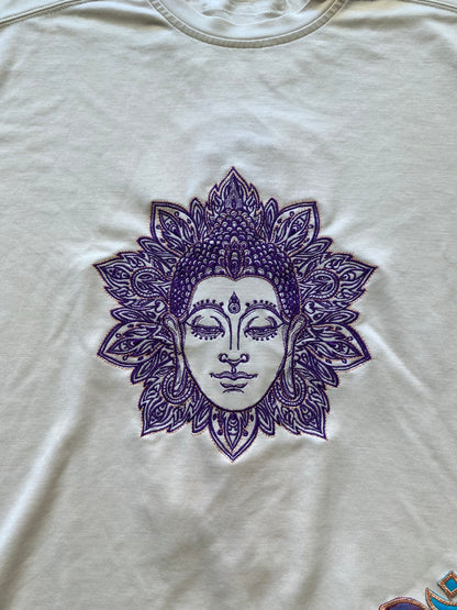 Unapologetic Youth Inner Awakening 2 T-shirt in black with bold white print, casual fit and graphic design on front.