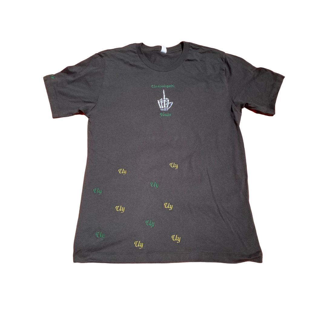 Unapologetic Youth Slimey T-Shirt with vibrant slime graphic on soft fabric, casual fit, ideal for streetwear style.