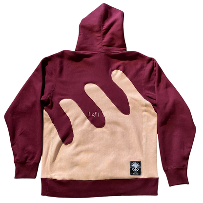 Unapologetic Youth Waves hoodie in black with white wave graphic, casual fit, soft fabric, and adjustable drawstring hood.