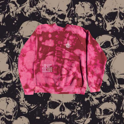Unapologetic Youth crewneck sweatshirt with bold "Pain" graphic print on front, casual fit, soft fabric, in black color.