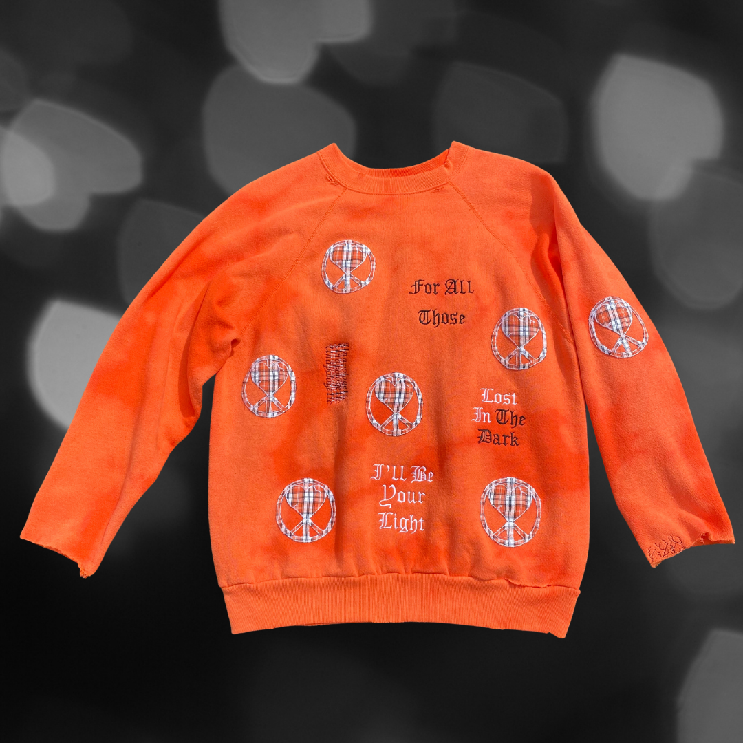 Unapologetic Youth Love crewneck sweatshirt featuring a stylish design on a comfortable, casual fabric.