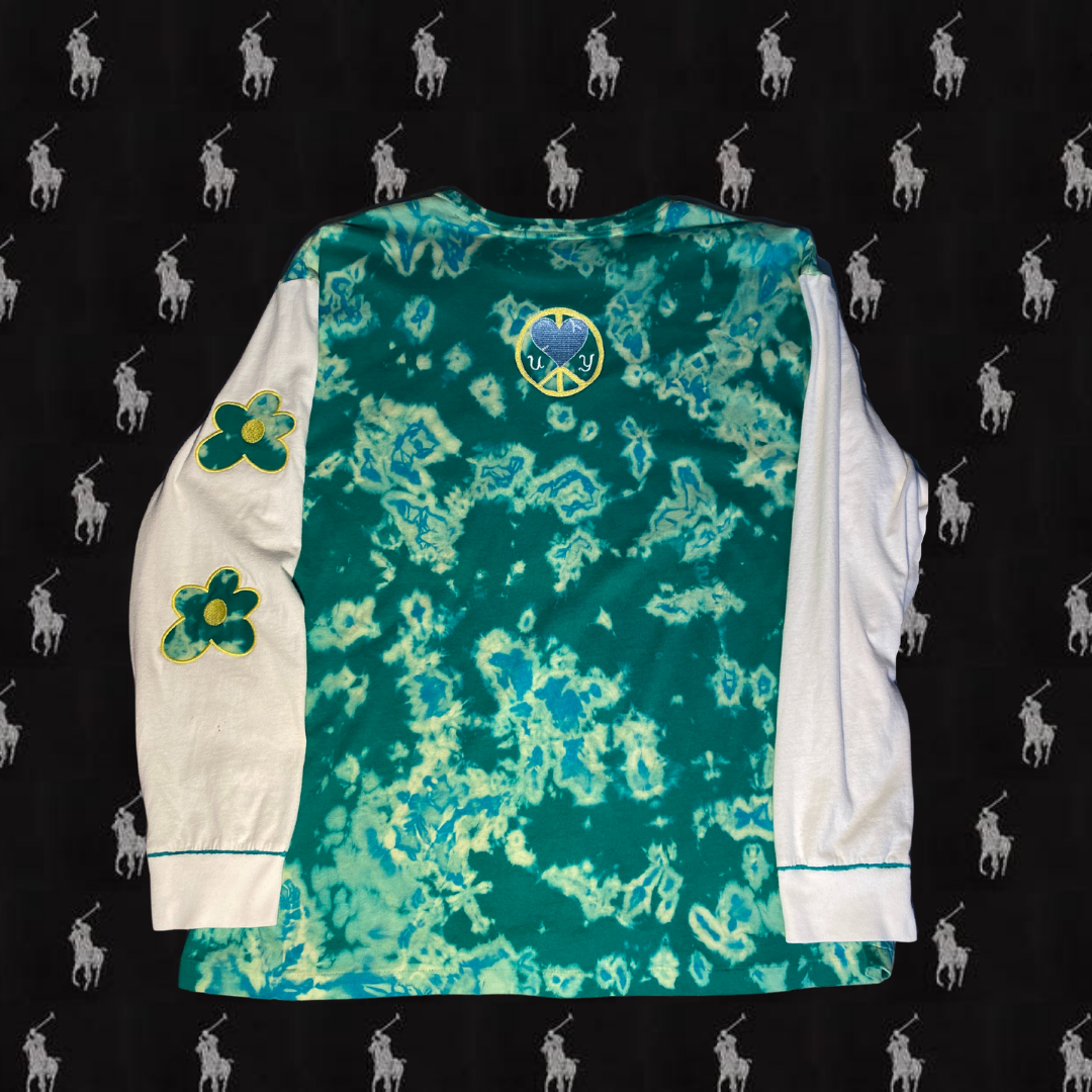 Unapologetic Youth x Polo long sleeve t-shirt featuring bold "Horsepower" graphic design on soft fabric.