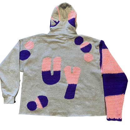 Unapologetic Youth Grandma's Crochet hoodie featuring a cozy, handmade crochet design in a casual hoodie style.