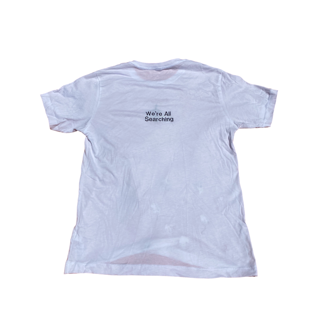 White Unapologetic Youth T-shirt with "White Ice" graphic on the back, casual fit, and soft cotton fabric.